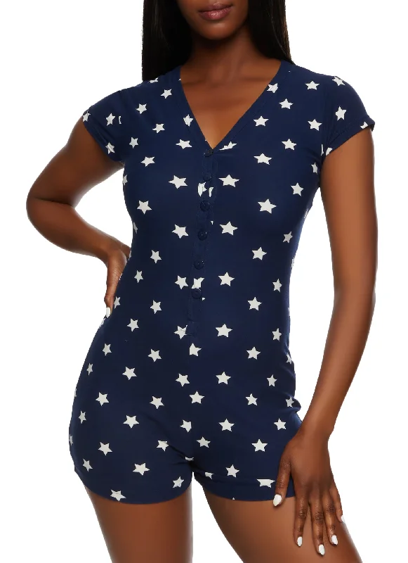 Fabulous Star Polka Dot Pajama Romper