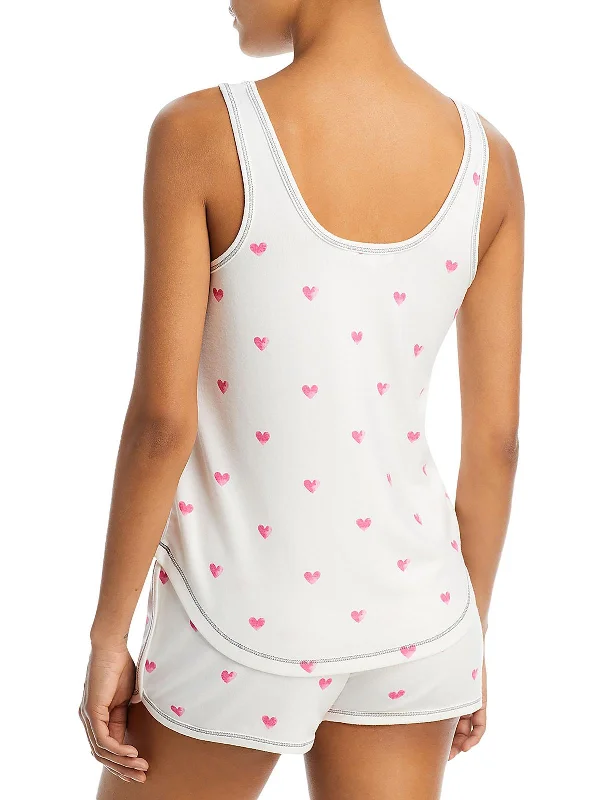 Plus Womens Printed Lightweight Sleep Tank