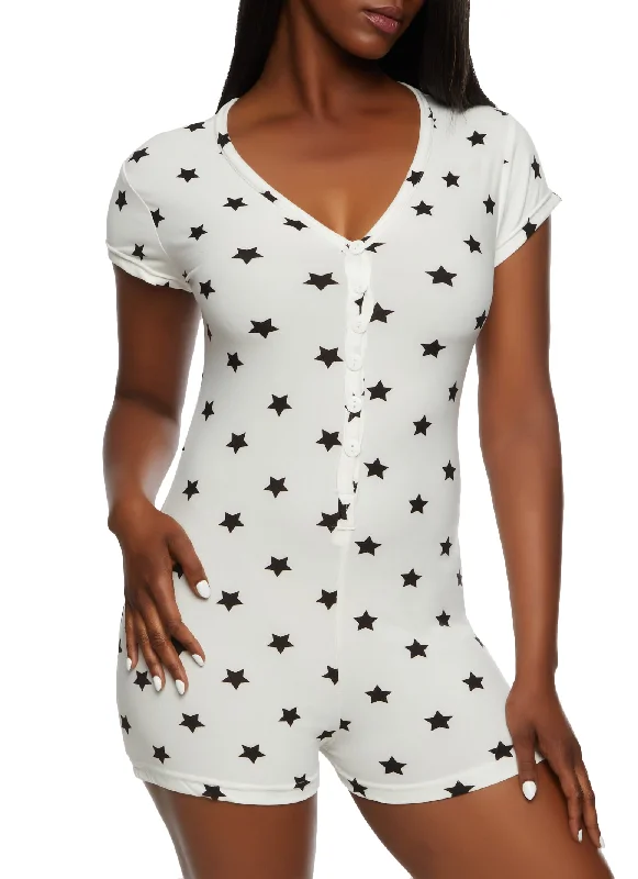 Fabulous Star Polka Dot Pajama Romper