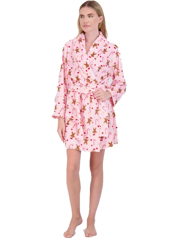 Womens Comfy Sleepwear Short Robe