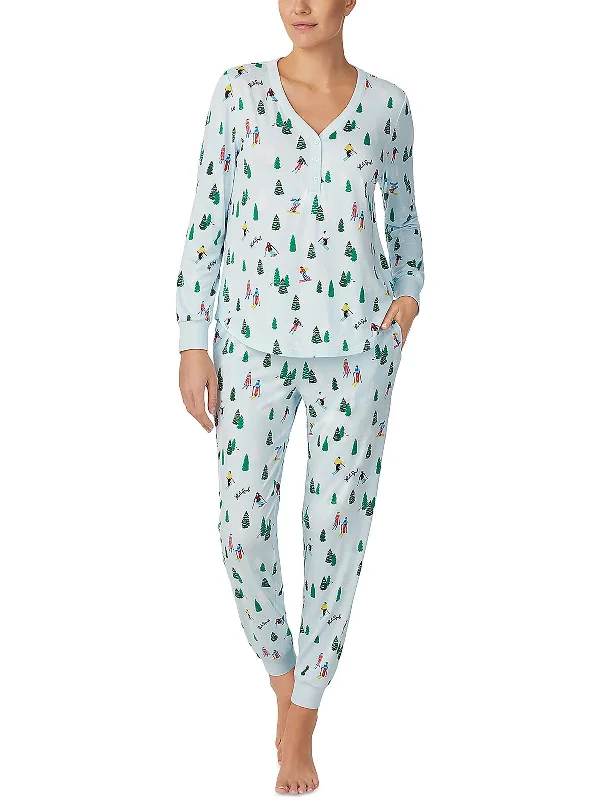 Womens Skiing Comfy Pajama Gift Set