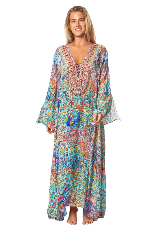 Day Dreamers Long Dress Boho Maxi Caftan | Bohemian Resort Wear