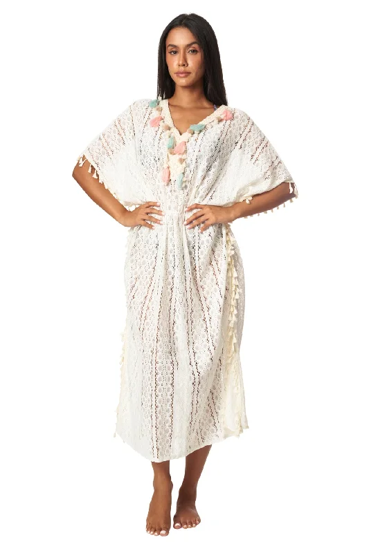 La Moda Boho Lace Maxi Kaftan Dress