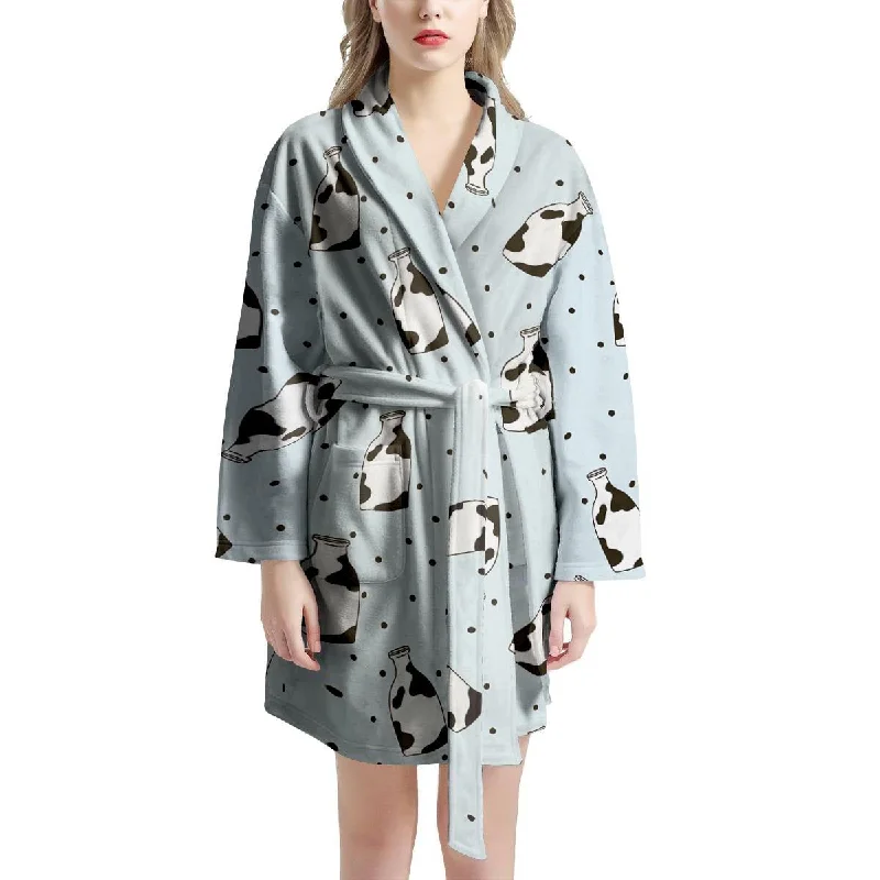 Milk Print Women's Robe