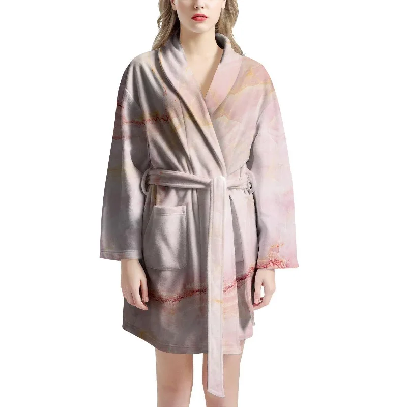 Natural Pink Marble Women's Robe