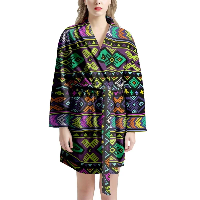 Navojo Aztec Print Women's Robe