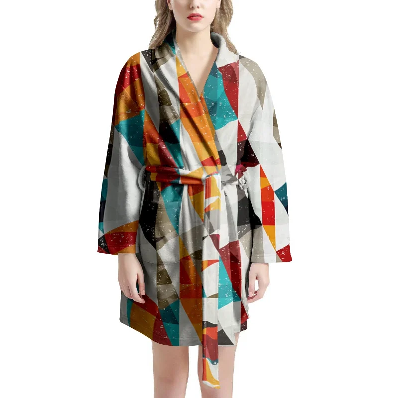 Neon Geometric Women's Robe