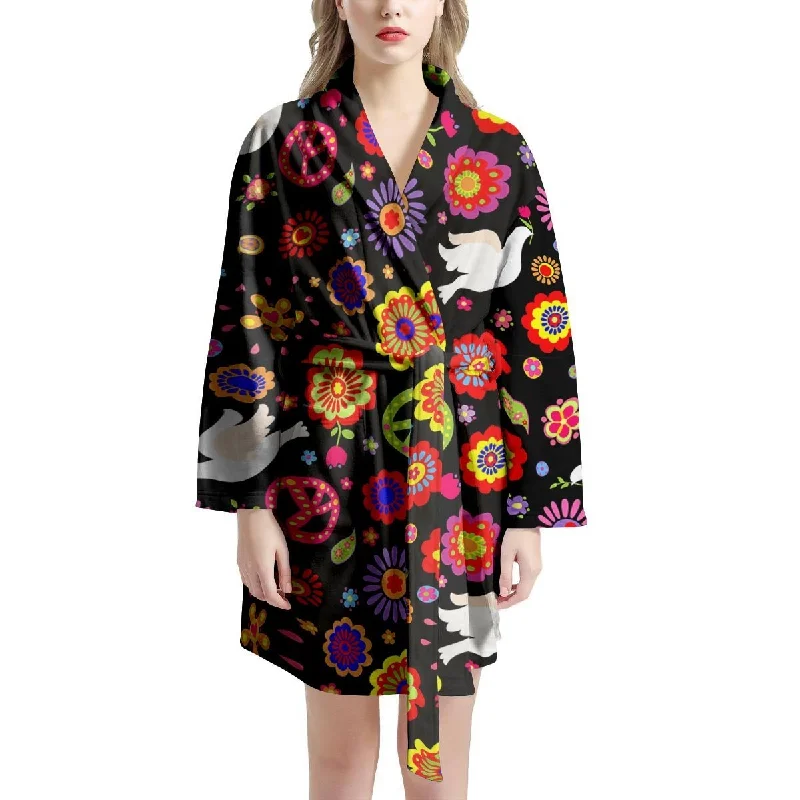 Peace Sign Hippie Women's Robe