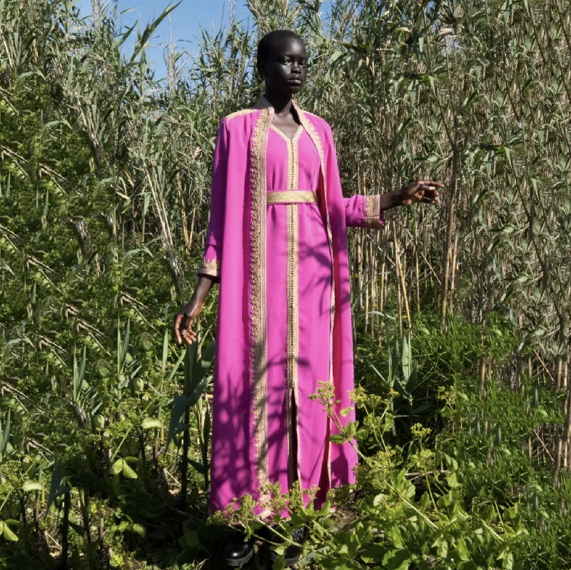 Pink and Gold Kaftan