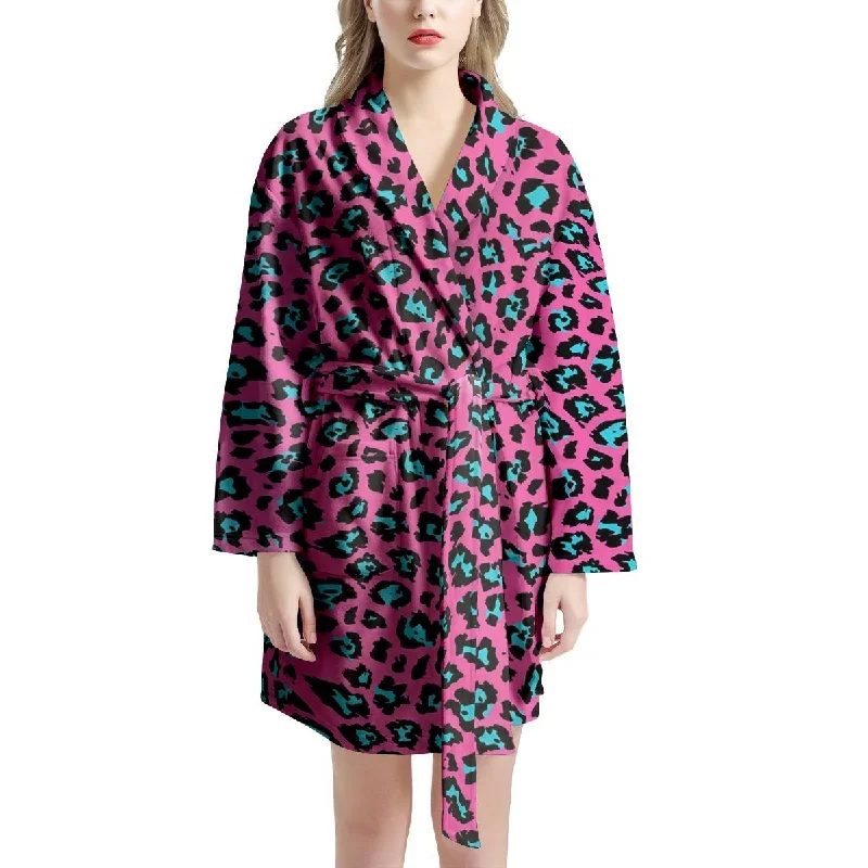 Pink Cheetah Women's Robe