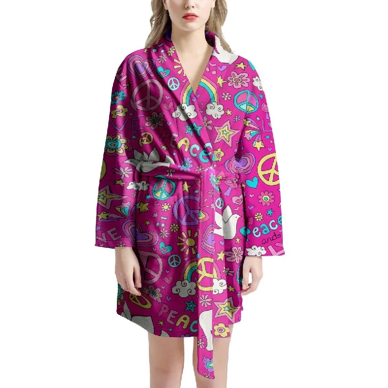 Pink Hippie Women's Robe