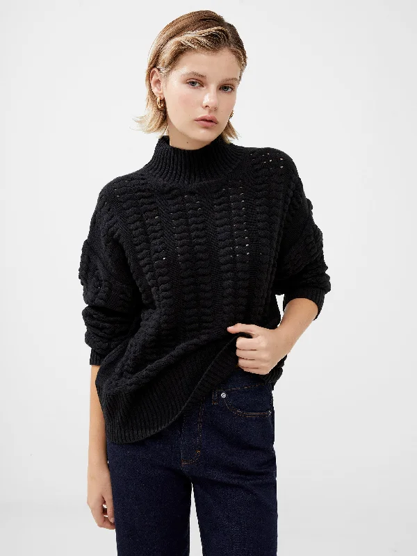 Jolee High Neck Cable Knit Jumper