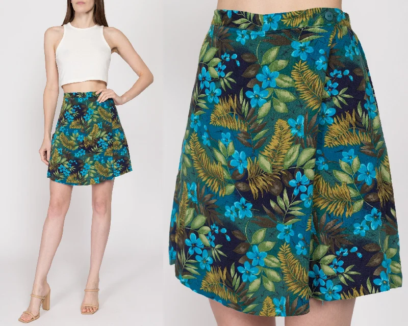 Small 90s Tropical Floral Mini Skort