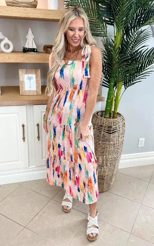 Painted in Tropical Colors Maxi Dress - Final Sale