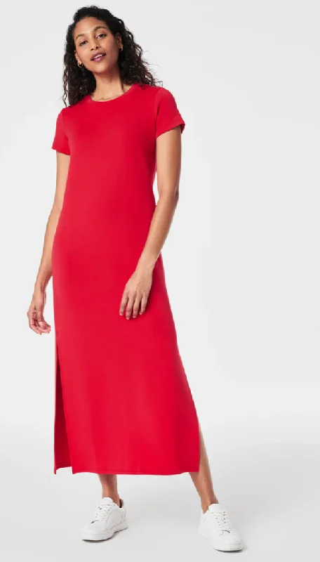 Spanx Airessential Maxi Dress Red