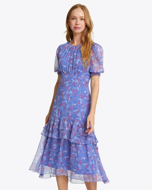 Ashley Midi Dress in Garden Posy