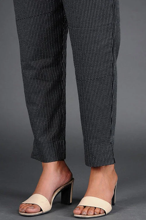 Dharan 'Black Narrow Pant' Black Woven Pants