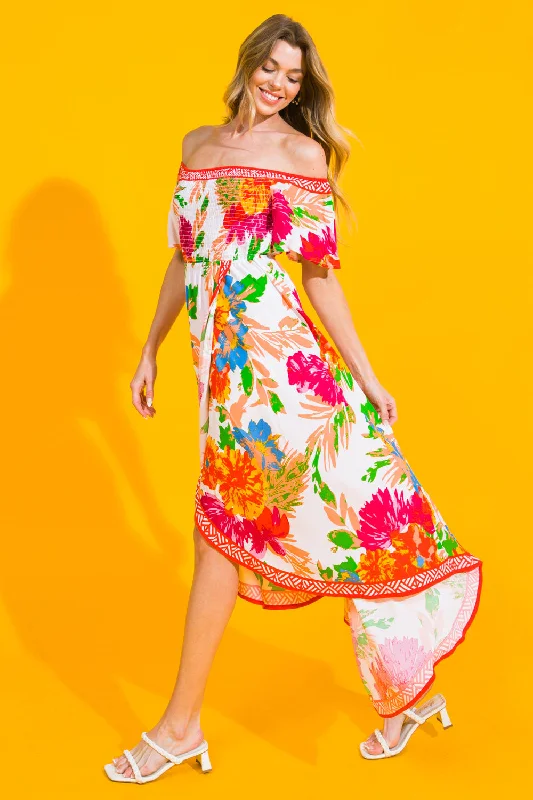 WHAT I LIKE ABOUT YOU FLORAL MIDI DRESS