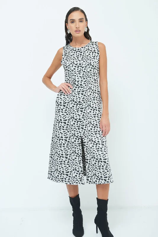 Sleeveless printed midi dress wholesale