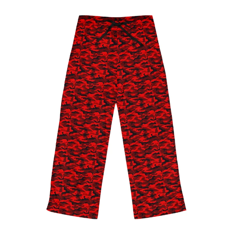 Women's Pajama Pants, Black & Red Pjs