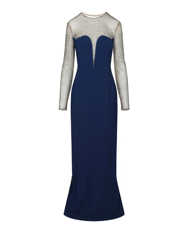 Stella McCartney Womens Myah Embellished Long Sleeve Gown