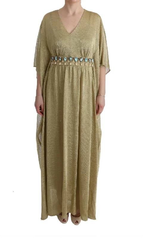 Dolce & Gabbana Elegant Gold Shift Gown Women's Dress