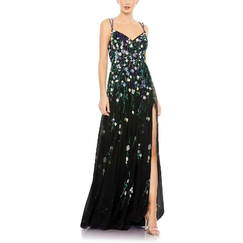 Womens Embellished Formal Evening Dress