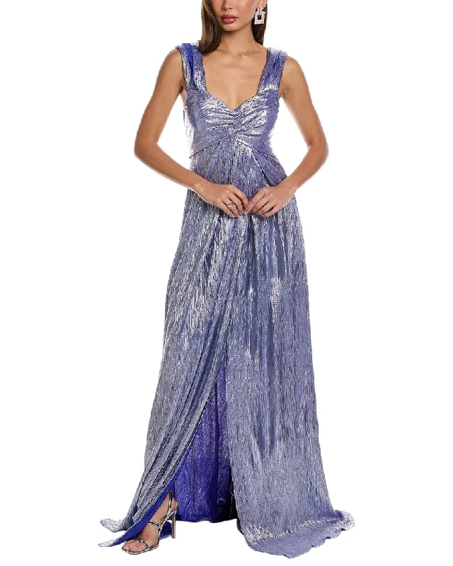 Rene Ruiz Plisse Empire Gown