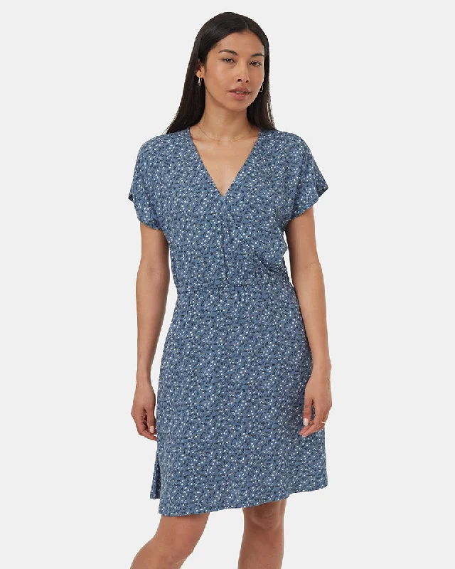 EcoWoven Crepe Wrap Front Dress