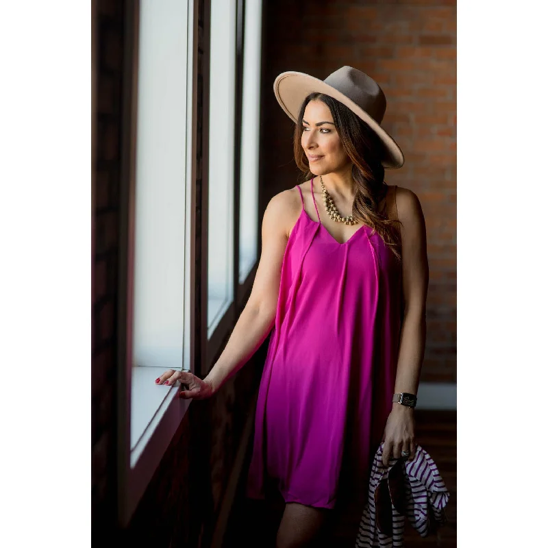 Magenta Stitched Dress