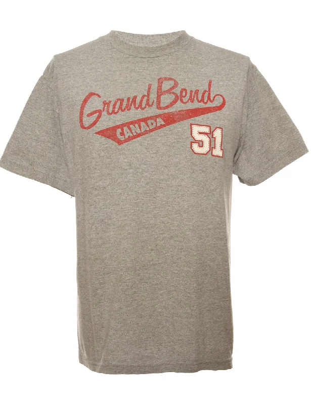 Grand Bend Grey Printed T-shirt - M