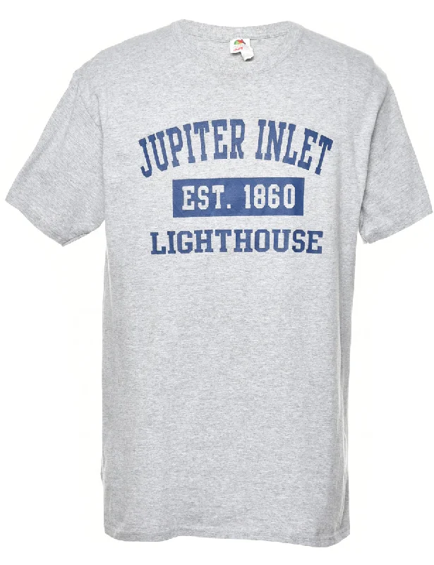 Jupiter Inlet Lighthouse Printed T-shirt - M