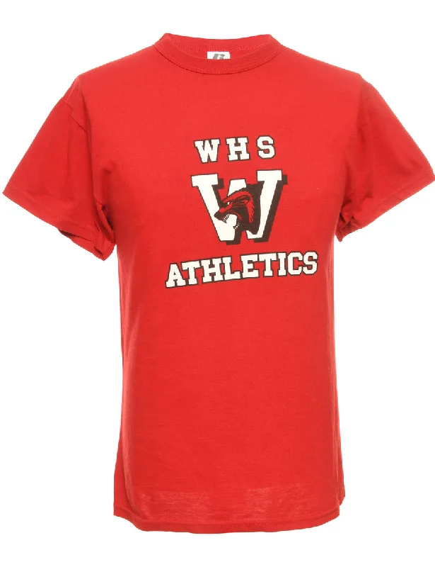 Red Russell Athletic Printed T-shirt - M