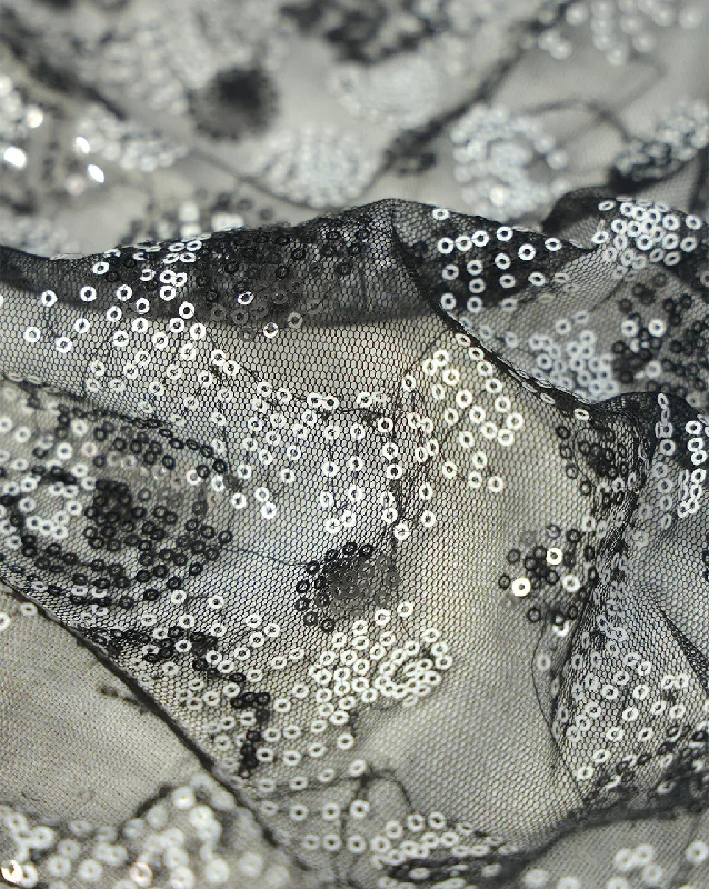 POLYESTER NET SEQUINS FABRIC