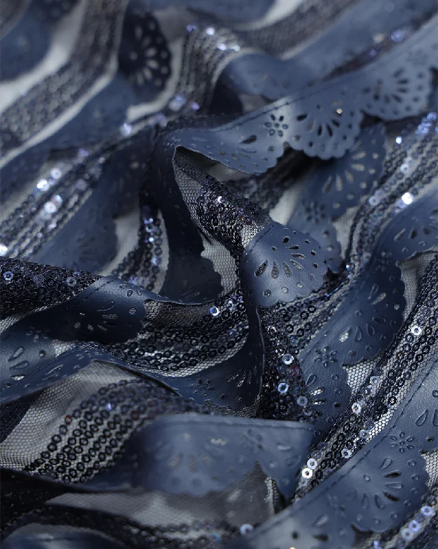 POLYESTER NET SEQUINS FABRIC