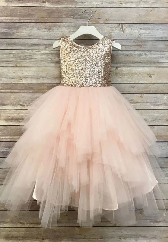 Sequins Blush Flower Girl Dress