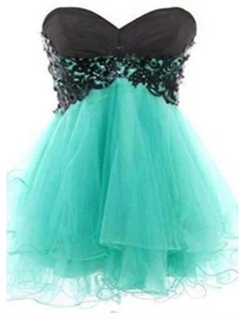 Sweetheart Sleeveless Short Lace Prom Dress, Homecoming Dress, Graduation Dress